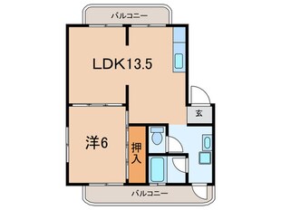 竹内ハイツの物件間取画像